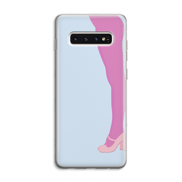 Pink panty: Samsung Galaxy S10 4G Transparant Hoesje