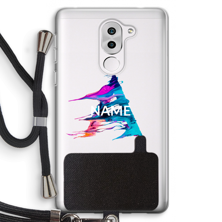 Abstract Spectrum: Honor 6X Transparant Hoesje met koord