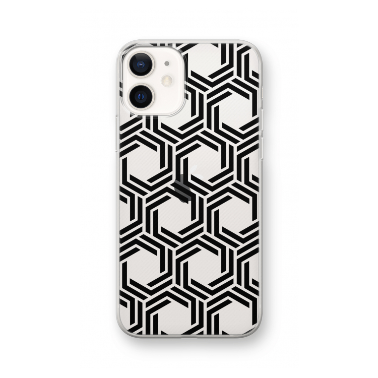 Geometrisch patroon: iPhone 12 Transparant Hoesje