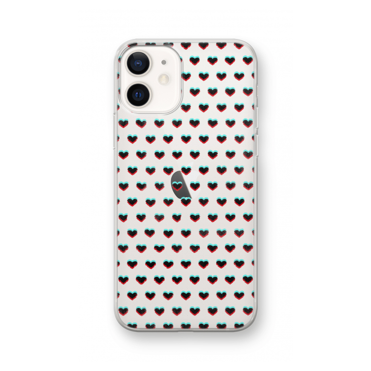 Hartjes: iPhone 12 Transparant Hoesje