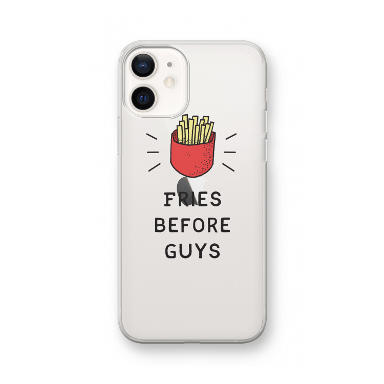Fries before guys: iPhone 12 Transparant Hoesje