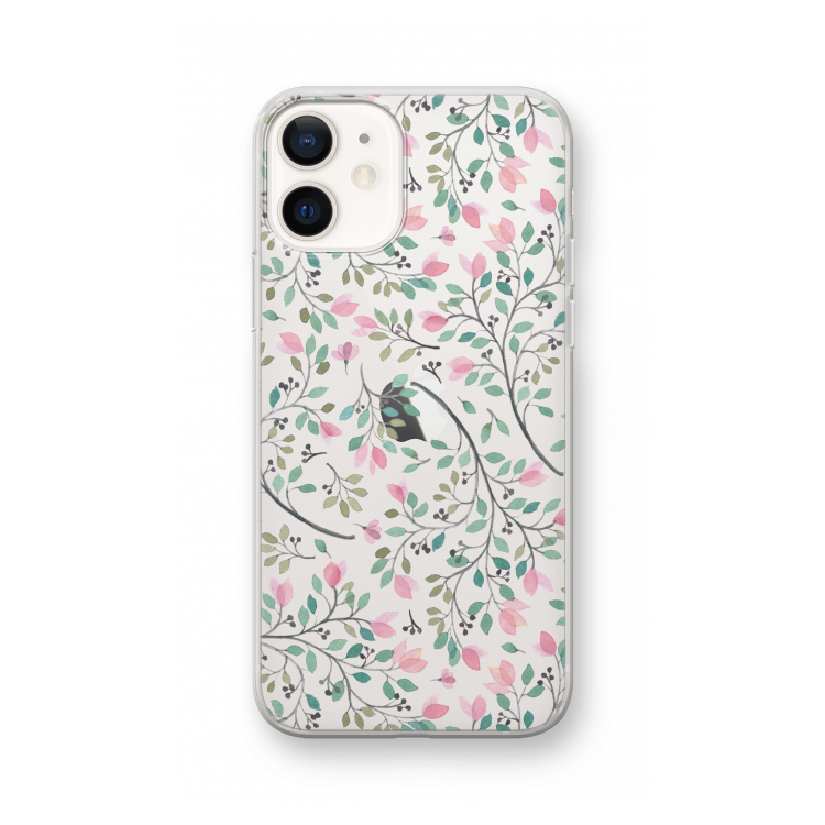 Sierlijke bloemen: iPhone 12 Transparant Hoesje