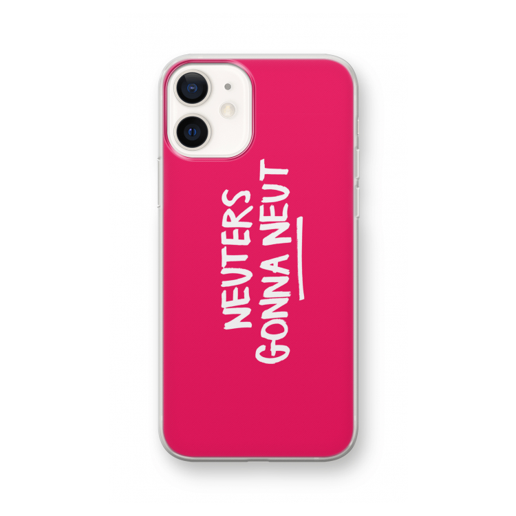 Neuters (roze): iPhone 12 Transparant Hoesje