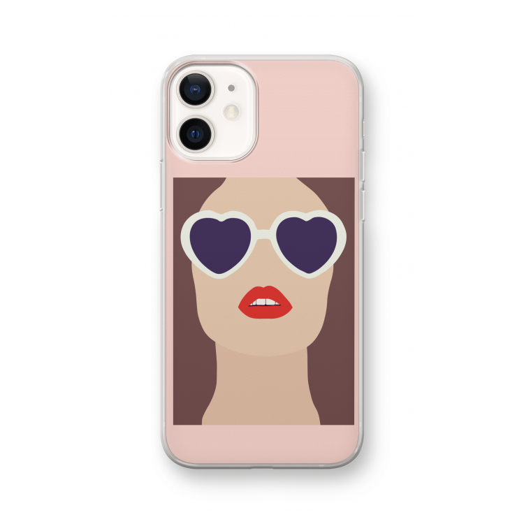 Red lips: iPhone 12 Transparant Hoesje