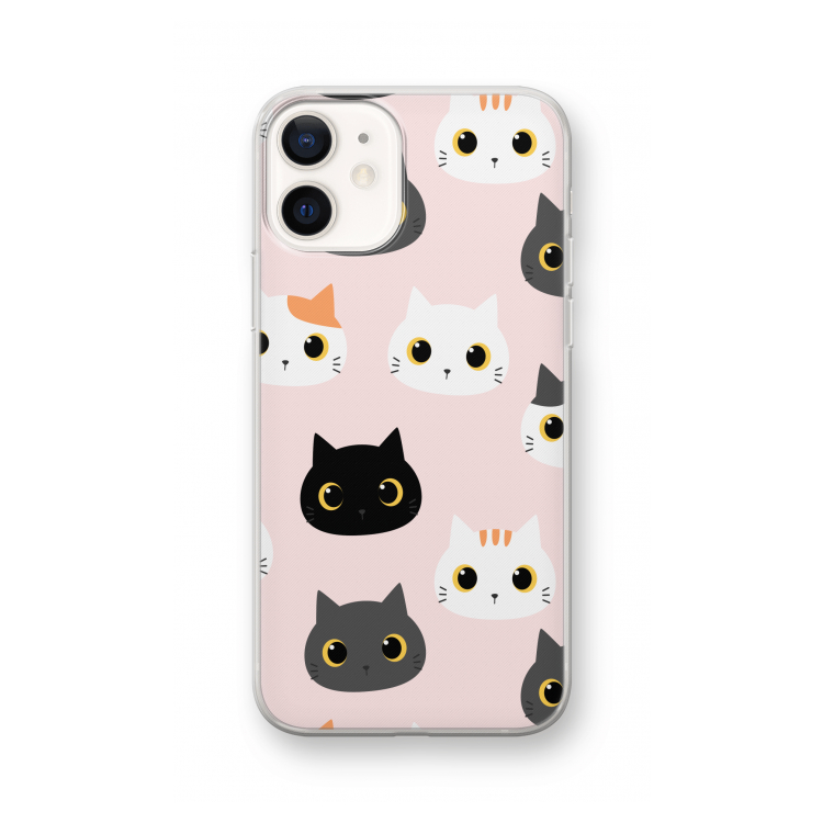 Katten: iPhone 12 Transparant Hoesje