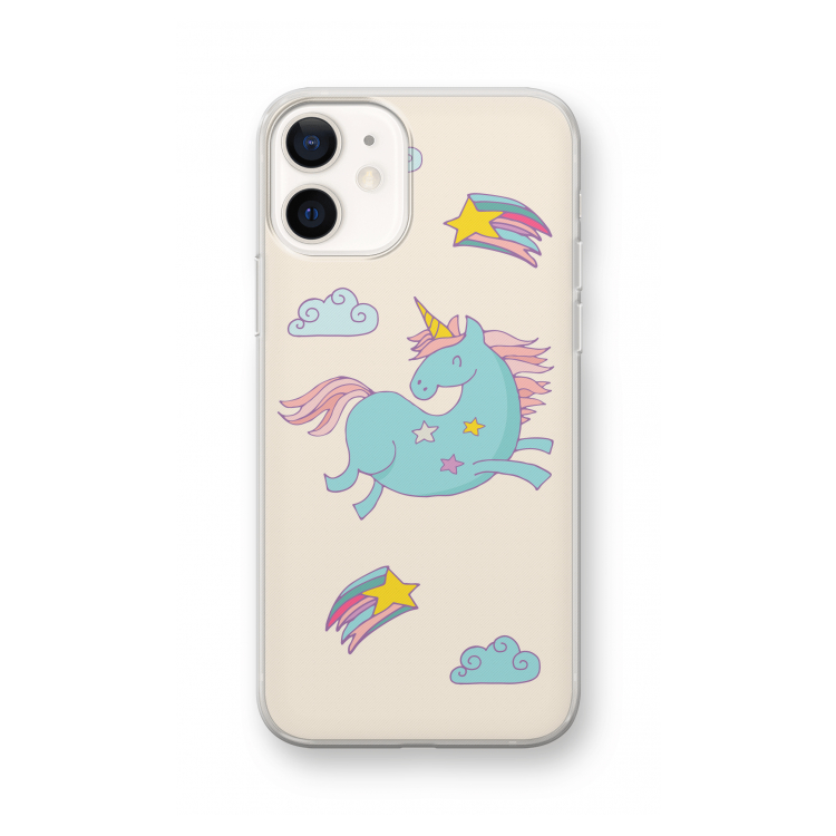 Vliegende eenhoorn: iPhone 12 Transparant Hoesje
