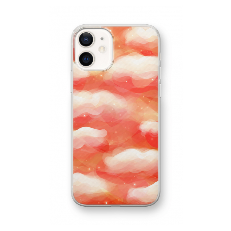 Lichte Wolken: iPhone 12 Transparant Hoesje