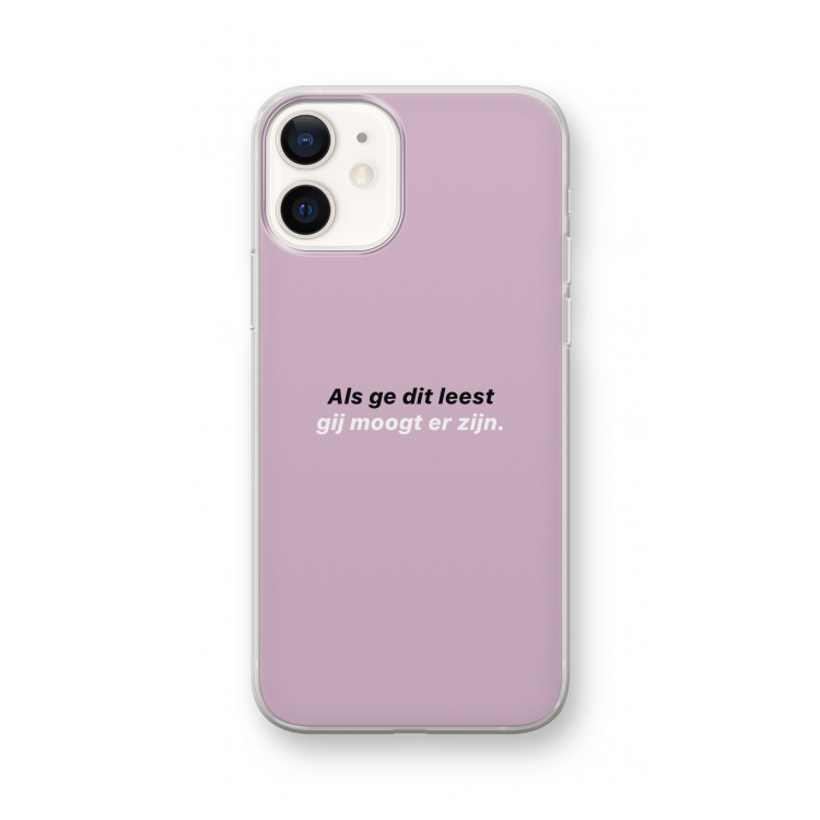 gij moogt er zijn: iPhone 12 Transparant Hoesje