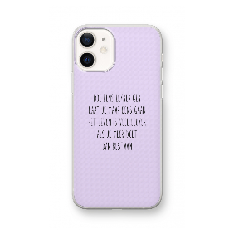Gek: iPhone 12 Transparant Hoesje