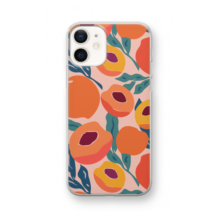 Perzik: iPhone 12 mini Transparant Hoesje