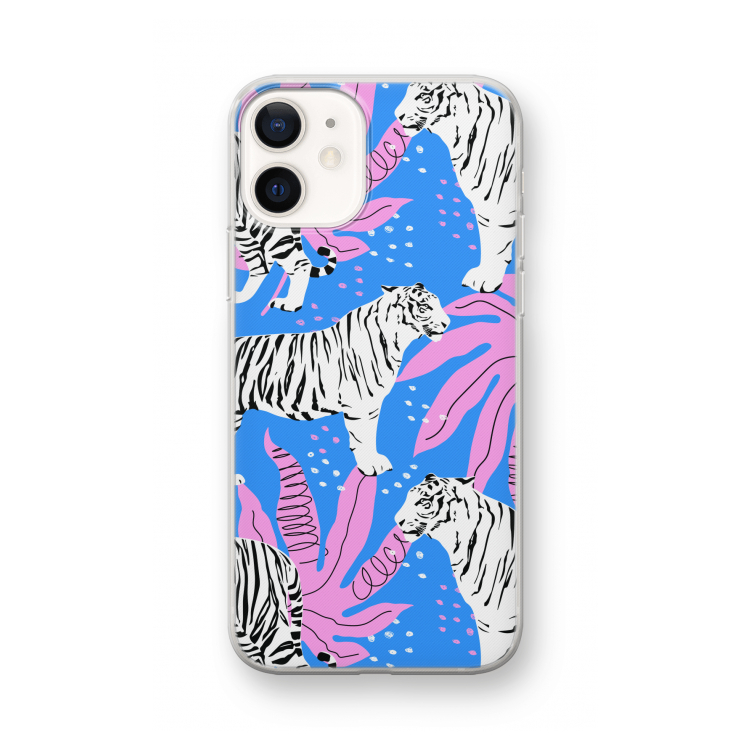 Tijger: iPhone 12 mini Transparant Hoesje