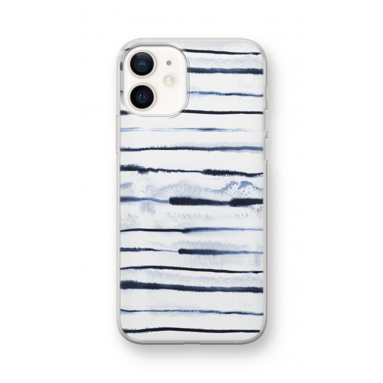 Ink Stripes: iPhone 12 mini Transparant Hoesje