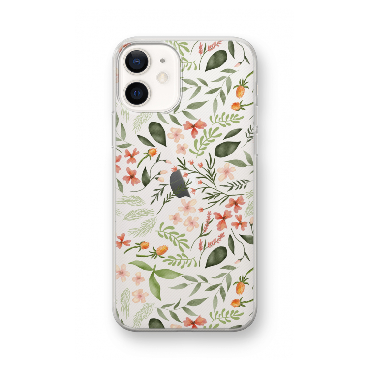 Sweet little flowers: iPhone 12 mini Transparant Hoesje