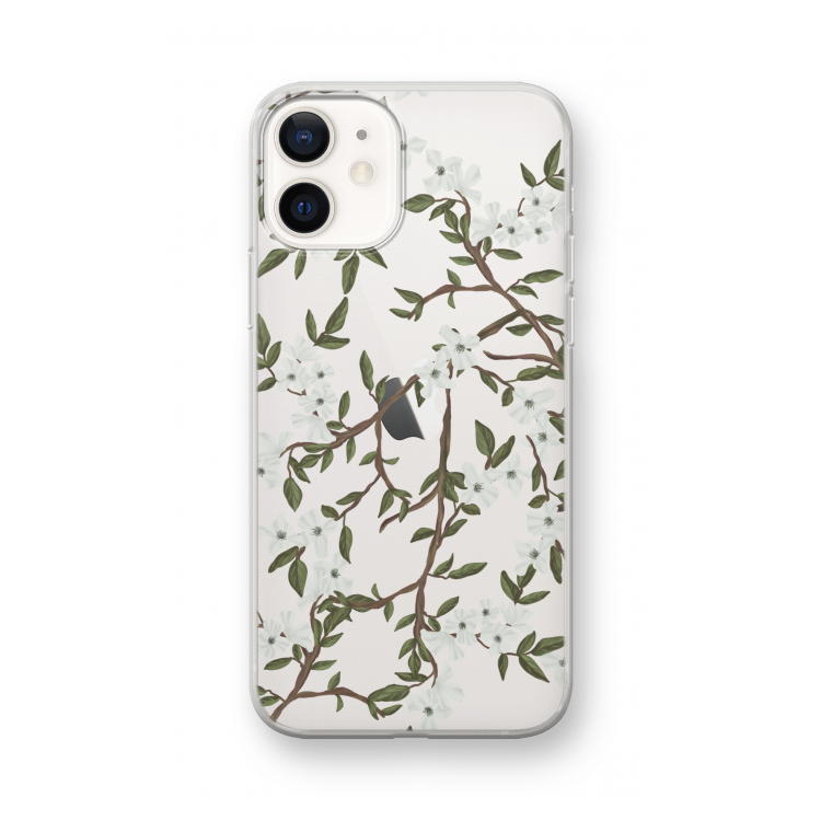 Blossoming spring: iPhone 12 mini Transparant Hoesje