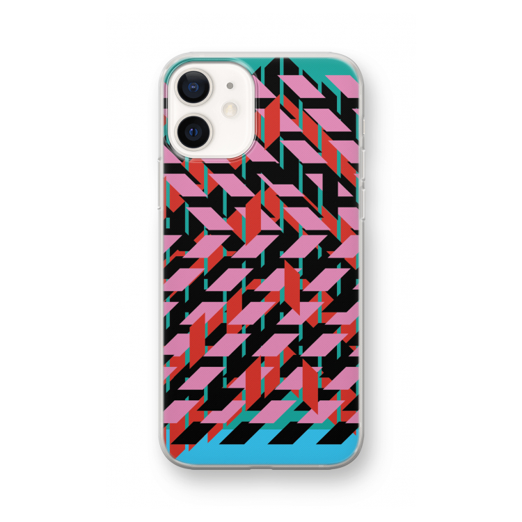 Skew Blush 2: iPhone 12 mini Transparant Hoesje