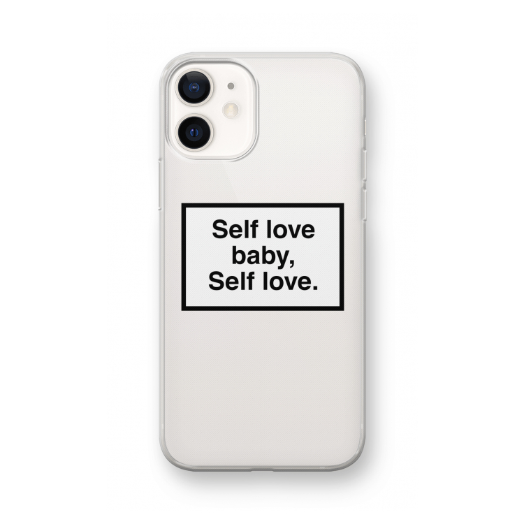 Self love: iPhone 12 mini Transparant Hoesje