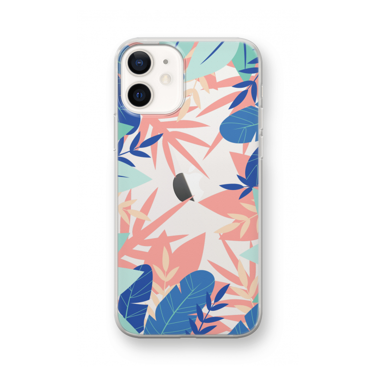 Tropisch: iPhone 12 mini Transparant Hoesje
