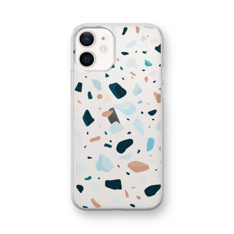 Terrazzo N°13: iPhone 12 mini Transparant Hoesje
