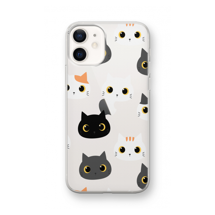 Katten: iPhone 12 mini Transparant Hoesje