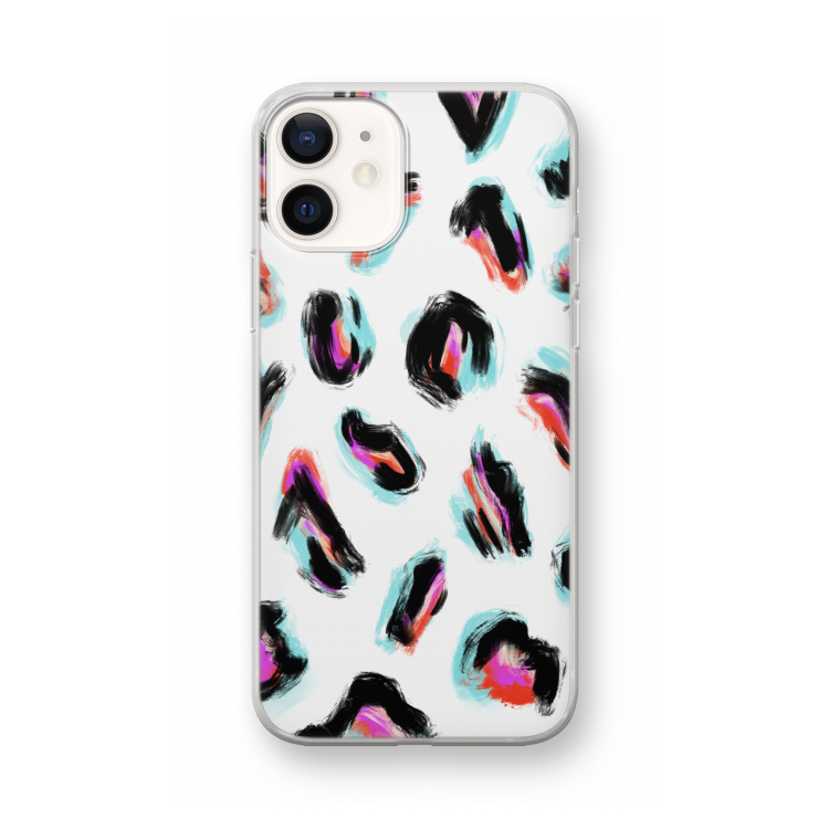 Cheetah color: iPhone 12 mini Transparant Hoesje