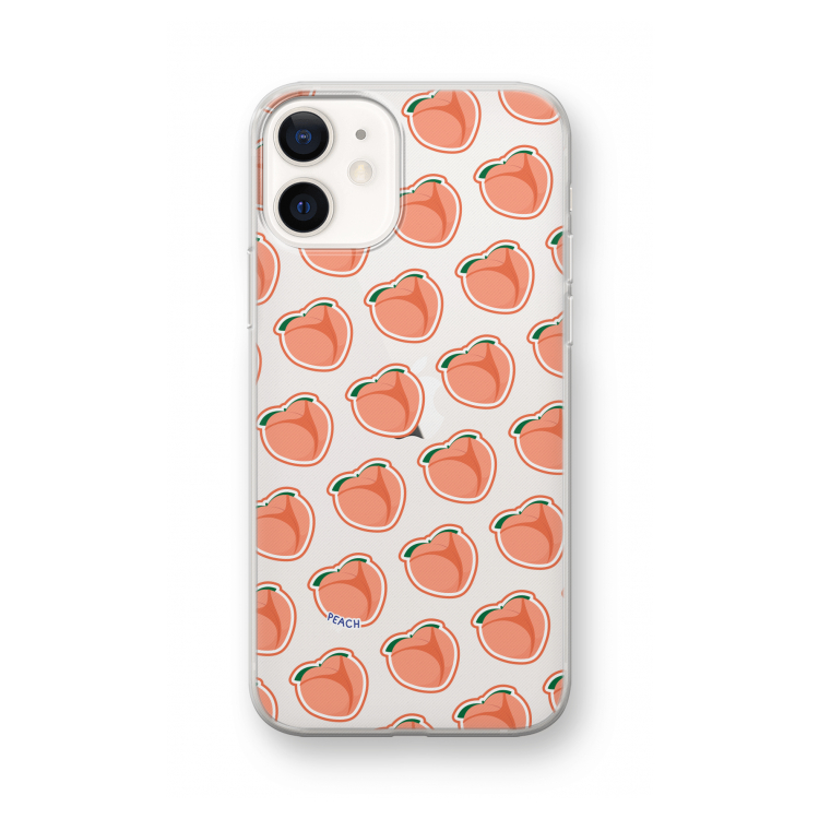 Just peachy: iPhone 12 mini Transparant Hoesje