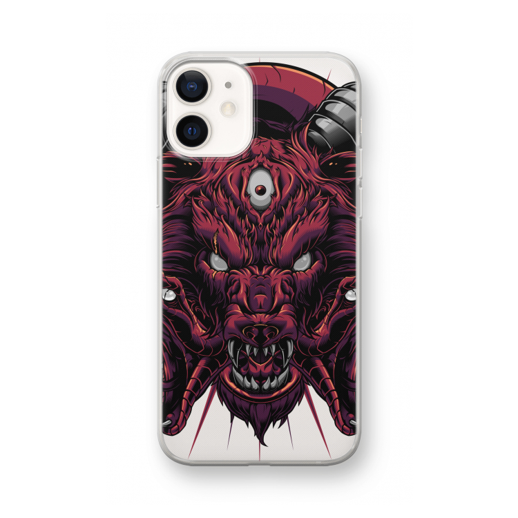 Hell Hound and Serpents: iPhone 12 mini Transparant Hoesje