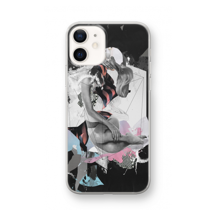 Camouflage de sommeil: iPhone 12 mini Transparant Hoesje