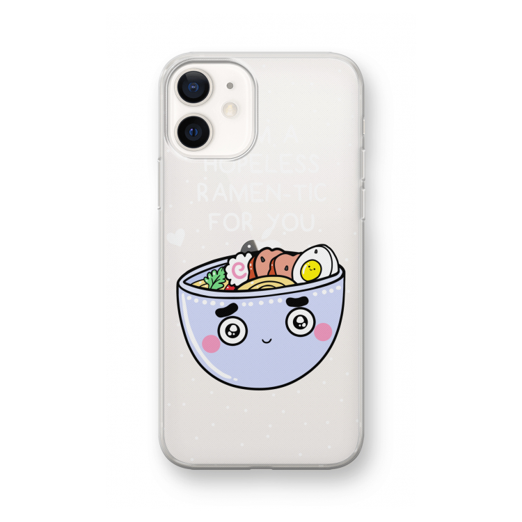 I'm A Hopeless Ramen-Tic For You: iPhone 12 mini Transparant Hoesje