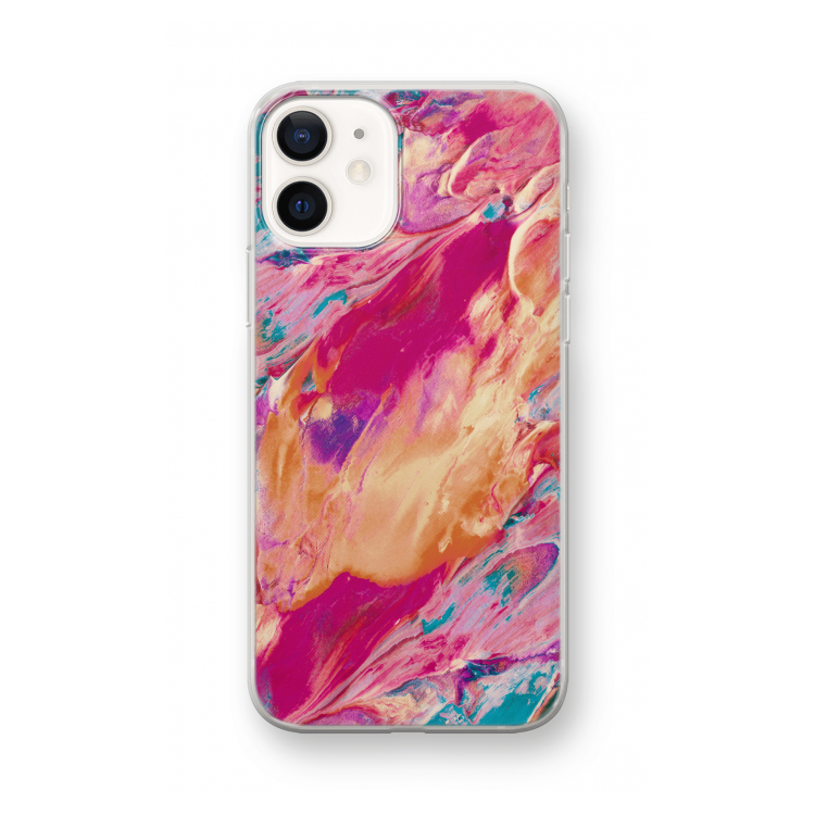 Pastel Echoes: iPhone 12 mini Transparant Hoesje