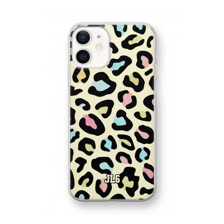 Leopard pattern: iPhone 12 mini Transparant Hoesje