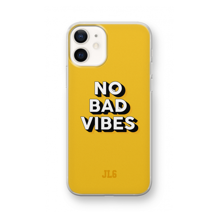 No Bad Vibes: iPhone 12 mini Transparant Hoesje