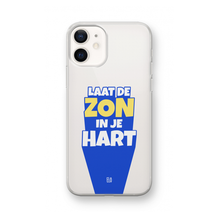 Laat de zon in je hart: iPhone 12 mini Transparant Hoesje