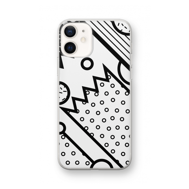 Pop Art #4: iPhone 12 mini Transparant Hoesje