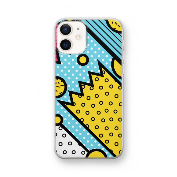 Pop Art #1: iPhone 12 mini Transparant Hoesje