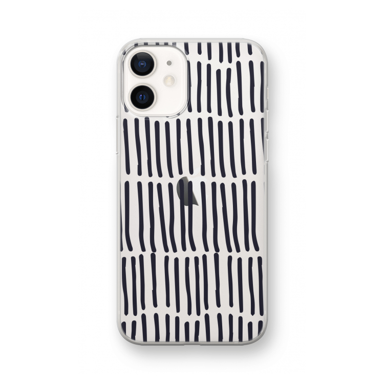 Moroccan stripes: iPhone 12 mini Transparant Hoesje