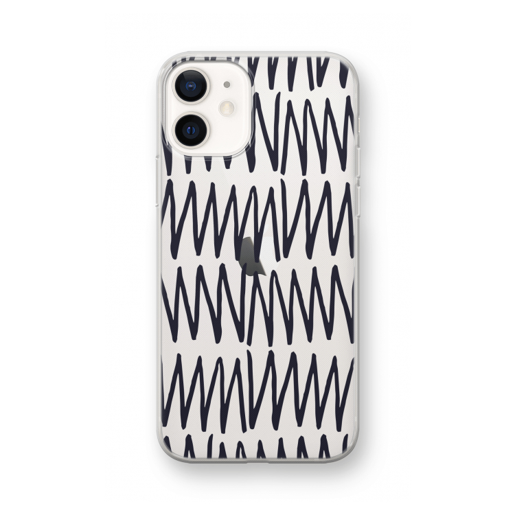 Marrakech Zigzag: iPhone 12 mini Transparant Hoesje