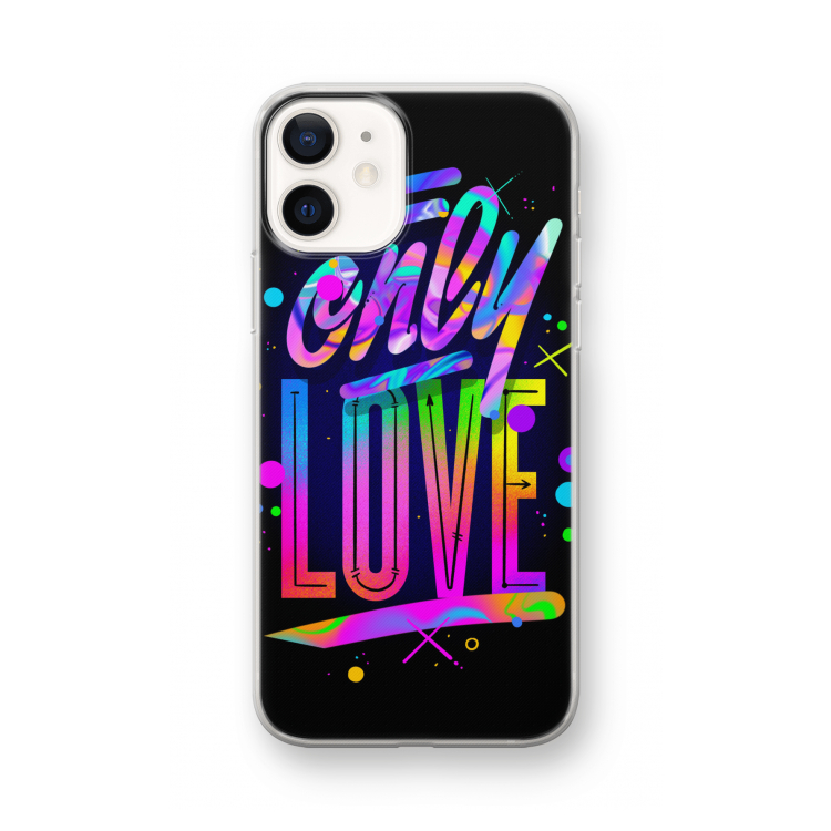 Only Love: iPhone 12 mini Transparant Hoesje