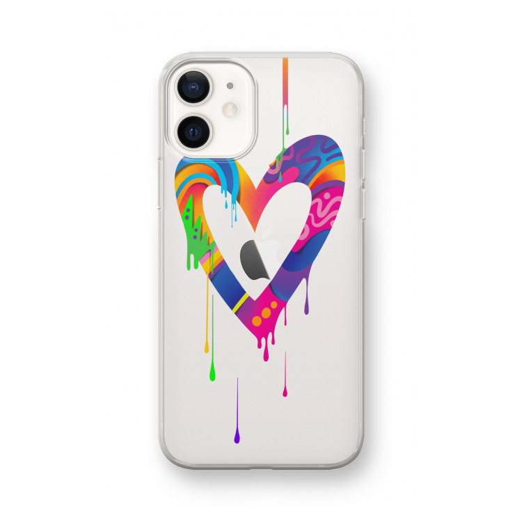 Melts My Heart: iPhone 12 mini Transparant Hoesje