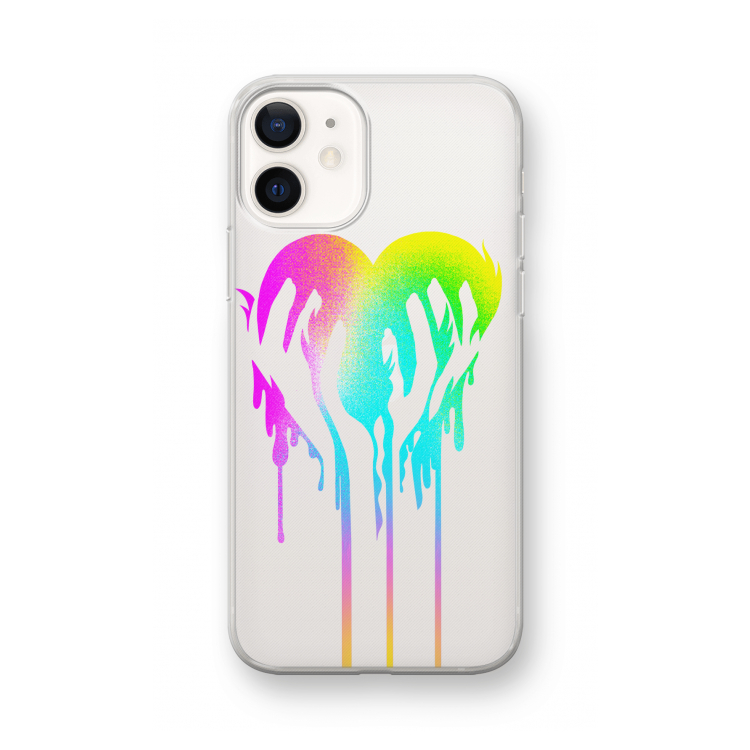 Hold My Heart: iPhone 12 mini Transparant Hoesje