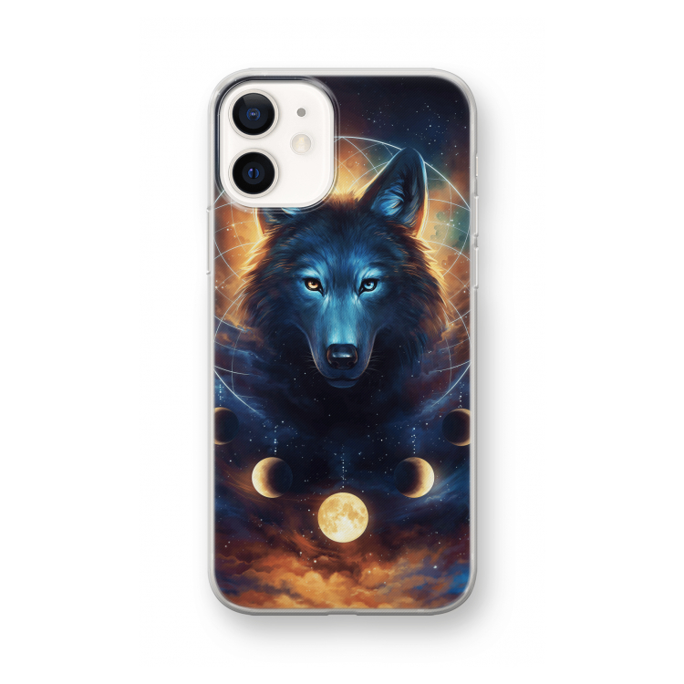 Wolf Dreamcatcher: iPhone 12 mini Transparant Hoesje