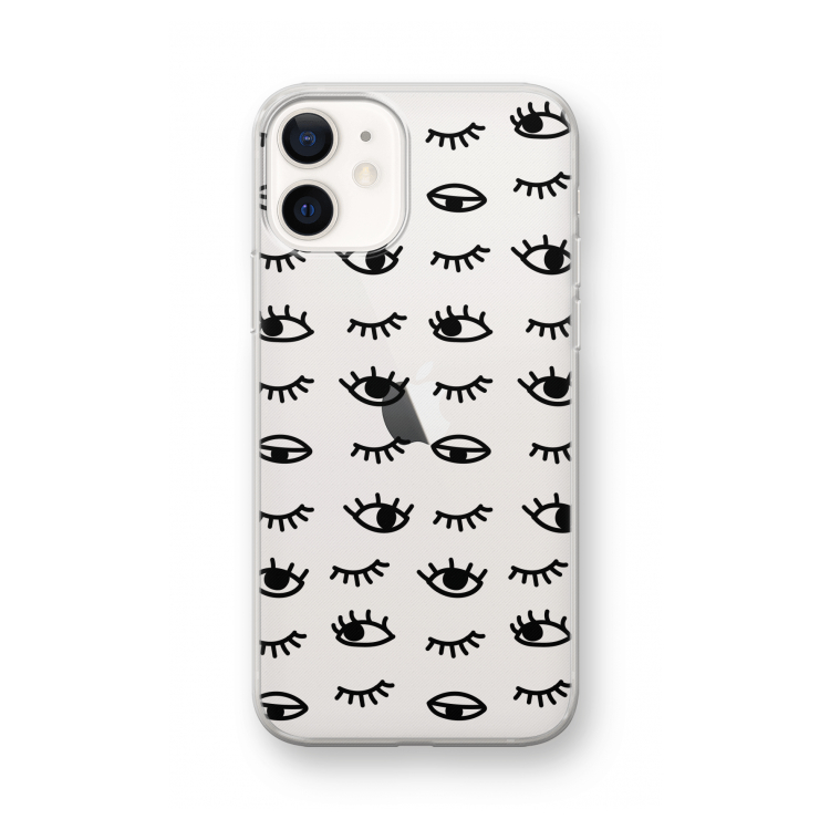 Eye pattern #2: iPhone 12 mini Transparant Hoesje