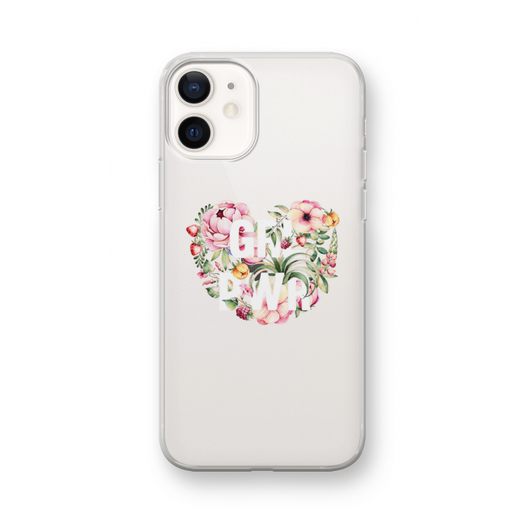 GRL PWR Flower: iPhone 12 mini Transparant Hoesje