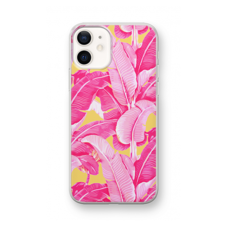 Pink Banana: iPhone 12 mini Transparant Hoesje