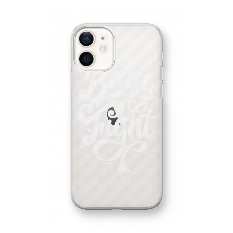 Born to Fight: iPhone 12 mini Transparant Hoesje