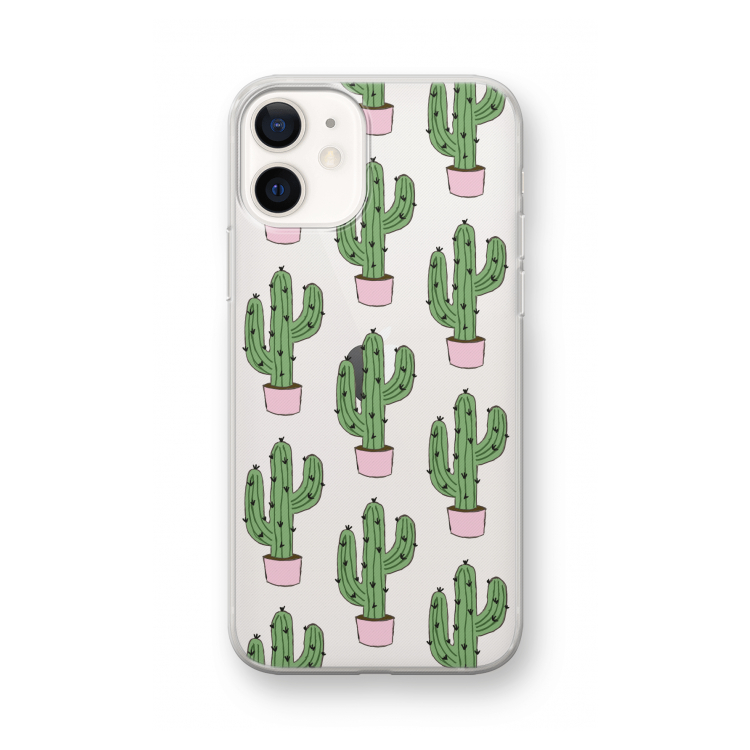 Cactus Lover: iPhone 12 mini Transparant Hoesje