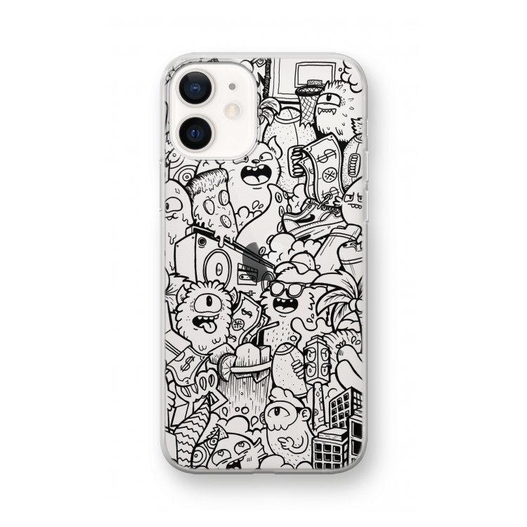 Vexx Black City : iPhone 12 mini Transparant Hoesje