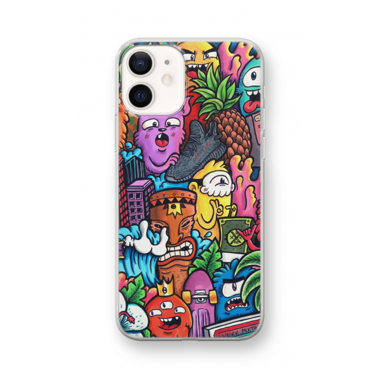 Vexx Mixtape: iPhone 12 mini Transparant Hoesje