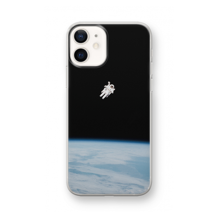 Alone in Space: iPhone 12 mini Transparant Hoesje