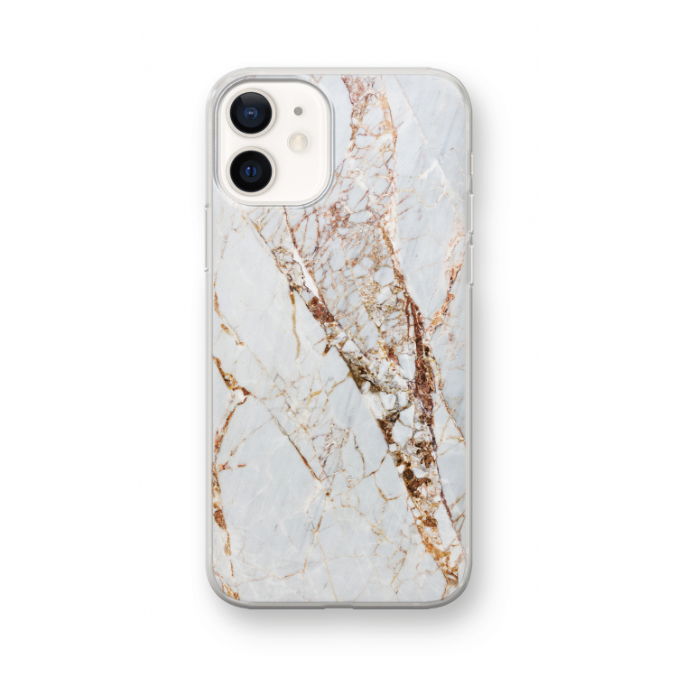 Goud marmer: iPhone 12 mini Transparant Hoesje