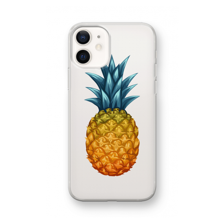 Grote ananas: iPhone 12 mini Transparant Hoesje